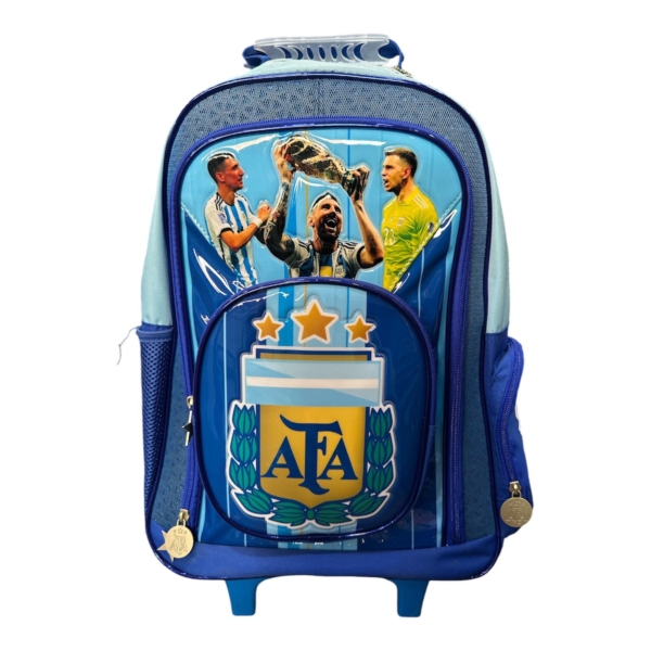 MOCHILA CRESKO C/CARRO 18" AFA MESSI Y LA COPA