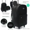 MOCHILA GOODPAK C/CARRO 17" LISA NEGRA - Imagen 2
