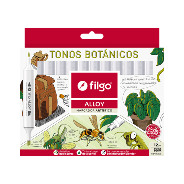 MARCADOR FILGO ALLOY DOBLE PUNTA TONOS B