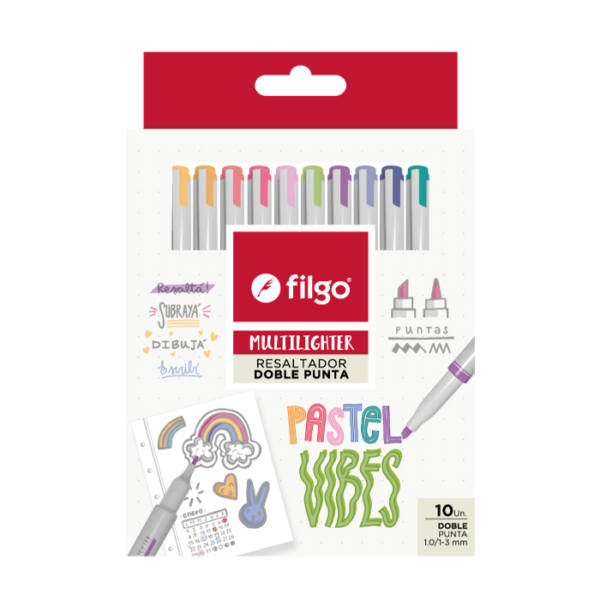 RESALTADOR FILGO DOBLE PUNTA PASTEL VIBE