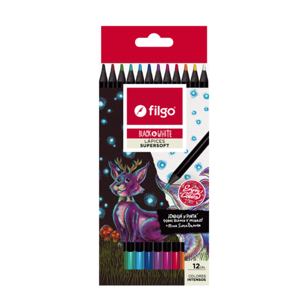 LAPIZ COLOR FILGO SUPER SOFT X12 B&W