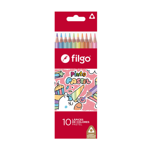 LAPIZ COLOR FILGO PINTO X 10 PASTELES