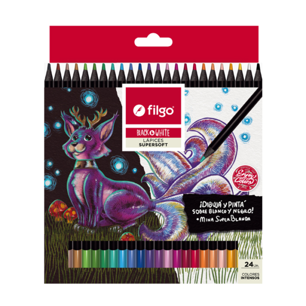LAPIZ COLOR FILGO SUPER SOFT X24 B&W