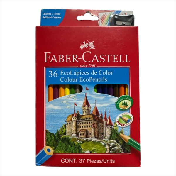 LAPIZ COLOR FABER CASTELL X 36 LARGO + S