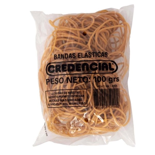 Bandas Elasticas Credencial X 100 Gr
