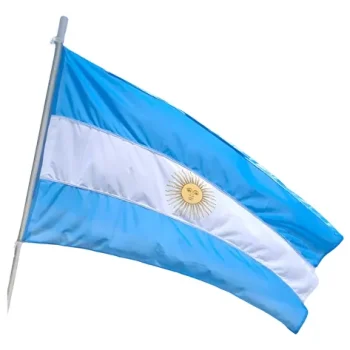 BANDERA ARG.POLIAMIDA C/SOL 75X120 EMBLEMAS