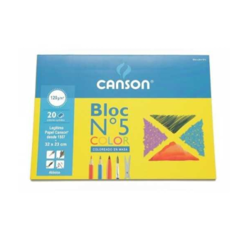 BLOCK CANSON N 5 COLOR X20 HJ 32X23 CM
