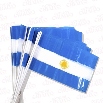 BANDERITA PLASTICA N 3 ARGENTINA 15x25 x UNIDAD