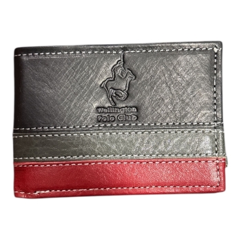 BILLETERA WPC CUERO TRICOLOR TAPA NEGRO