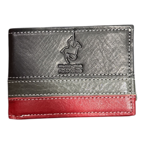 BILLETERA WPC CUERO TRICOLOR TAPA NEGRO