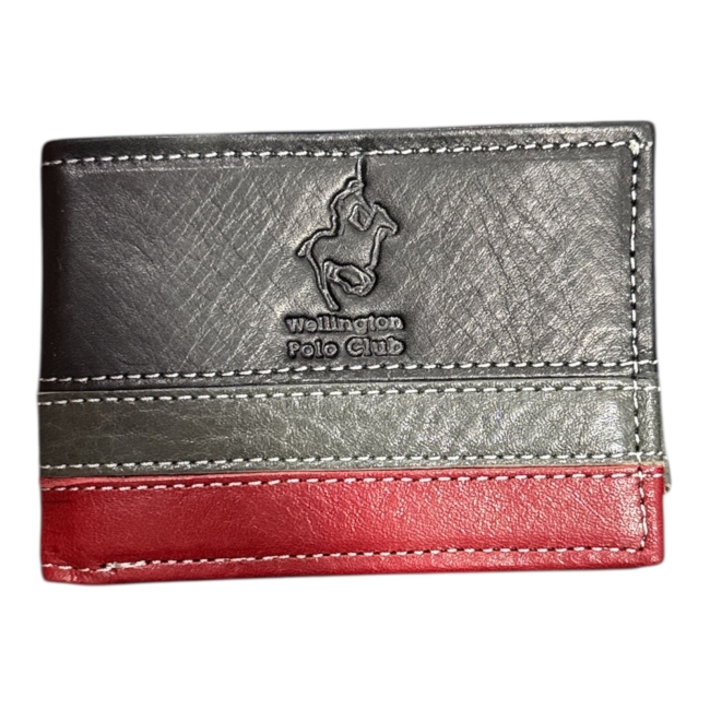 BILLETERA WPC CUERO TRICOLOR TAPA NEGRO