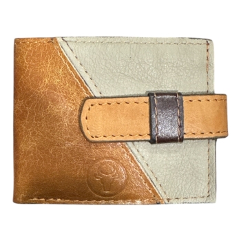 BILLETERA WPC CUERO TAPA GRABADA DOBLE LINEA AZUL