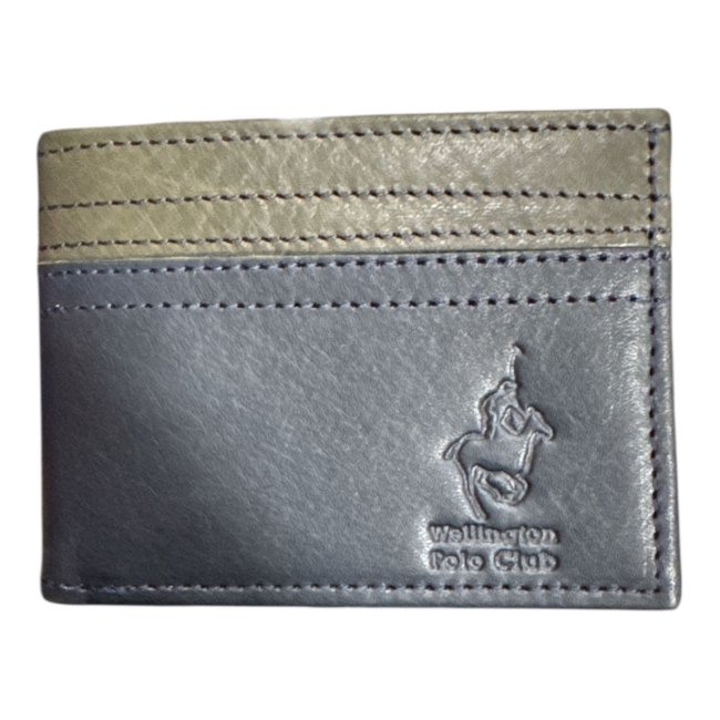 BILLETERA WPC CUERO TAPA BICOLOR NEGRO
