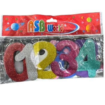 GOMA EVA FORMA DE NUMEROS MEGABRILLO x20