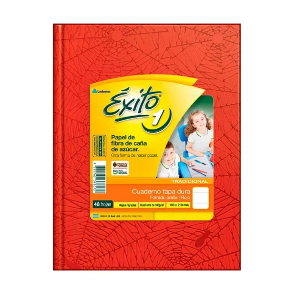 CUADERNO EXITO T/D 48 HJ ROJO CUADRO