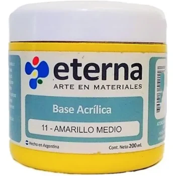 BASE ACRILICA ETERNA 200ML AMARILLO MEDIO