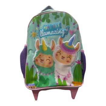 MOCHILA LSD C/CARRO 12" LLAMAS