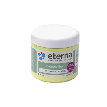 BASE ACRILICA ETERNA 200ML AMARILLO BEBE