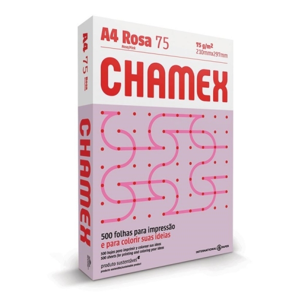 RESMA CHAMEX 75GR A4 COLOR ROSA S