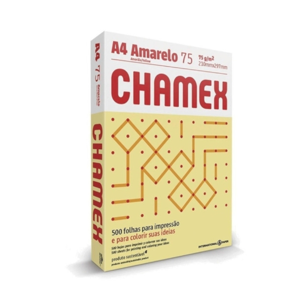 RESMA CHAMEX 75GR A4 COLOR AMARILLO S
