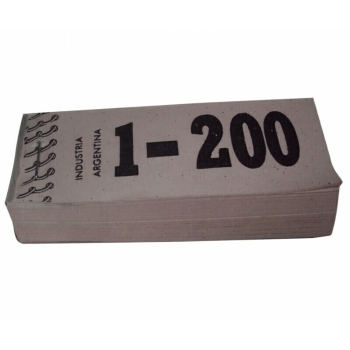 TAL. NUMERADO 1-200 CL/V. CARCEDO