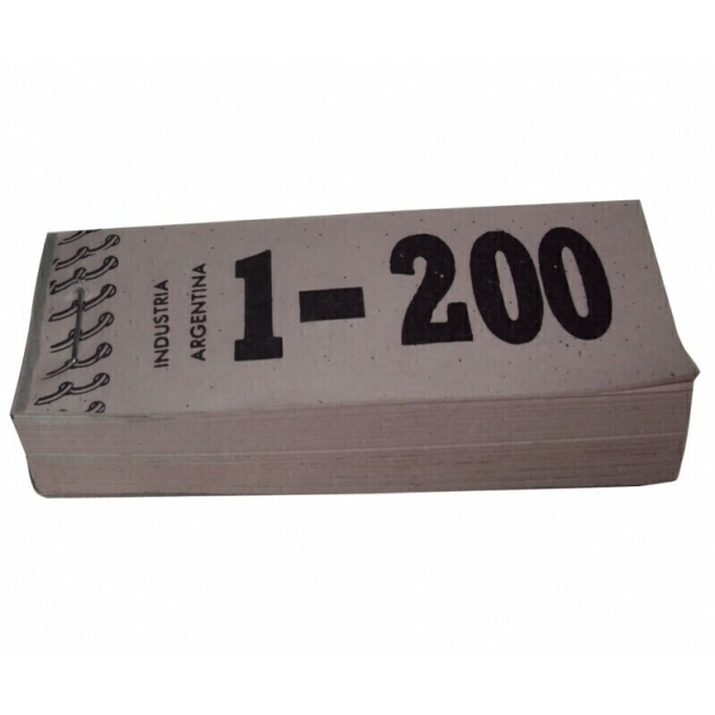 TAL. NUMERADO 1-200 CL/V. CARCEDO
