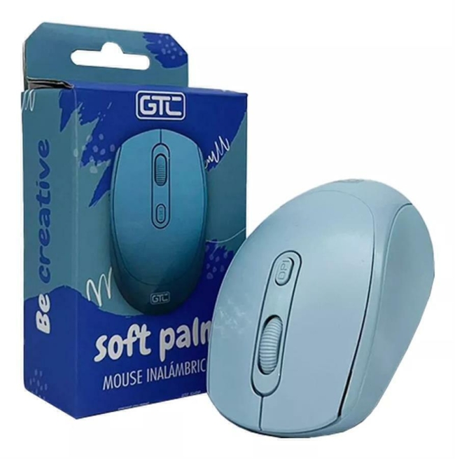 MOUSE GTC SOFT PALM AZUL PASTEL MIG-123A