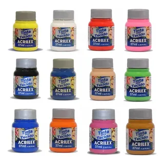 PINTURA ACRILEX PARA TELA 37ML GLITTER P