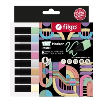 Marcador Filgo Tnt Colores Pastel x8
