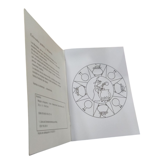 LIBRO P/COLOREAR MANDALAS MAGOS Y DRAGON - Imagen 2