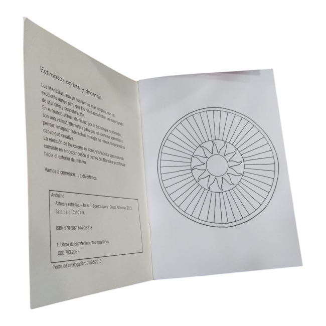 LIBRO P/COLOREAR MANDALAS ASTROS Y ESTRE - Imagen 2