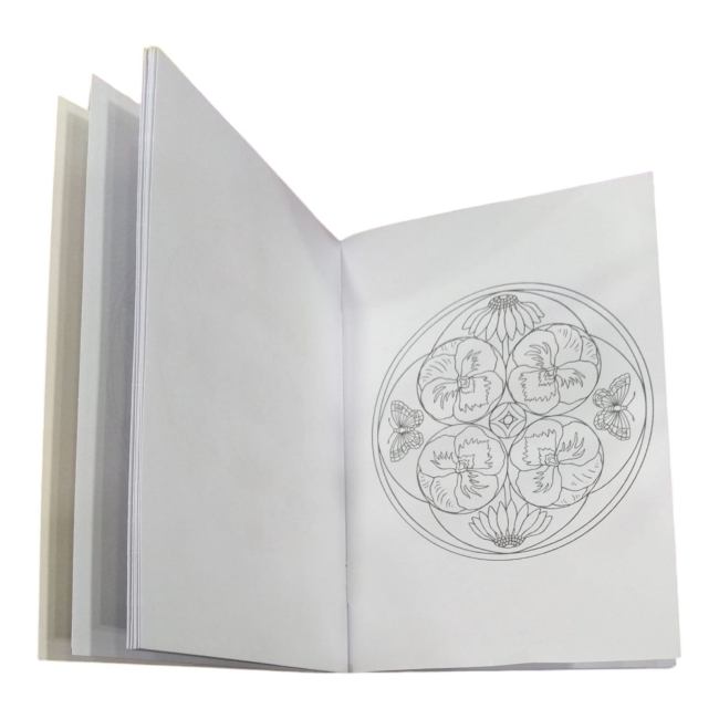 LIBRO P/COLOREAR MANDALAS FLORES Y FANTA - Imagen 4