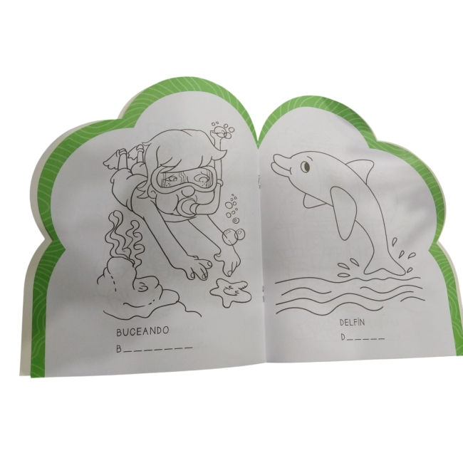 LIBRO CAROBOOKS P/COLOREAR ANIMALES VACA - Imagen 2