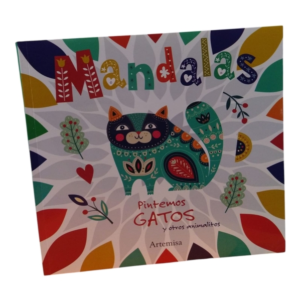 LIBRO P/COLOREAR MANDALAS PINTAR GATOS