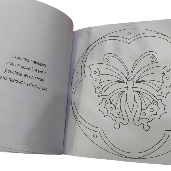 LIBRO P/COLOREAR MANDALAS PINTAR MARIPOS - Imagen 2