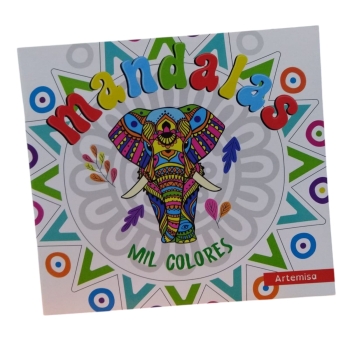 LIBRO P/COLOREAR MANDALAS ELEFANTE MIL C