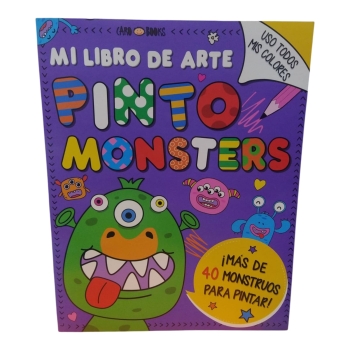 LIBRO CAROBOOKS P/COLOREAR PINTO MONSTER