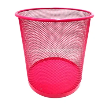 CESTO PAPELERO ONIX ALAMBRADO ROSA ART 30104.4