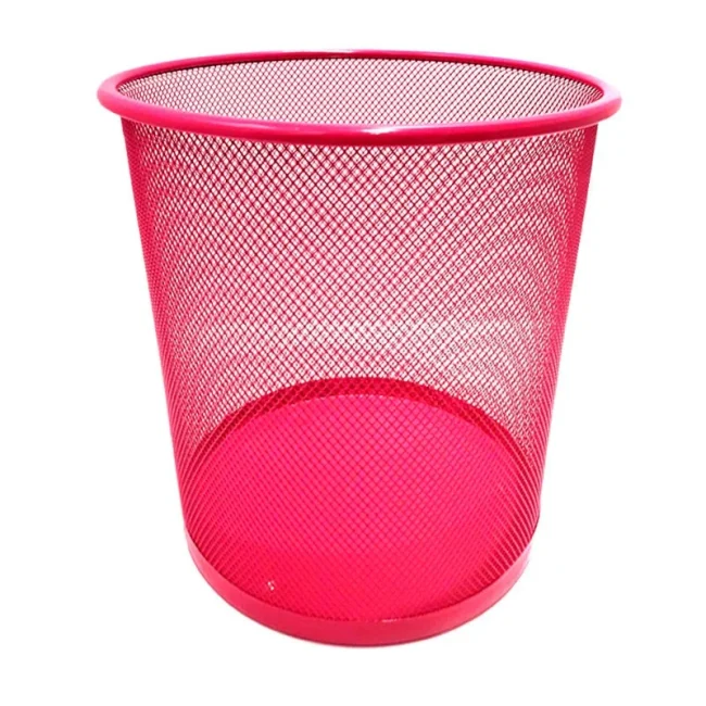 CESTO PAPELERO ONIX ALAMBRADO ROSA ART 30104.4