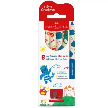 LAPIZ DE COLOR FABER CASTELL X6 + SACAPU