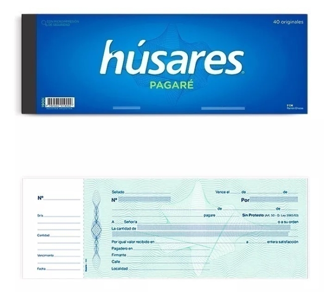 TAL. PAGARE HUSARES EN PESOS ART 1900