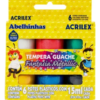 TEMPERA GUACHE FANTASIA METALLIC X6
