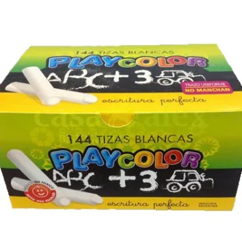 TIZA PLAYCOLOR BLANCA X 144