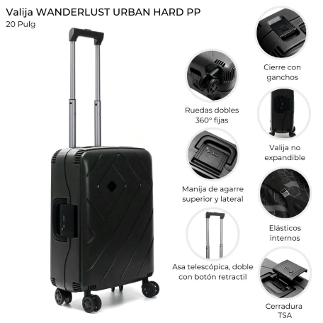 VALIJA WANDER 20P CON SEGURO ESPEC