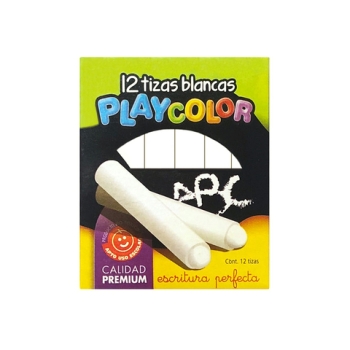 TIZA PLAYCOLOR BLANCA X 12