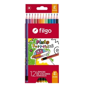 LAPICES DE COLORES FILGO PINTO BORRABLES