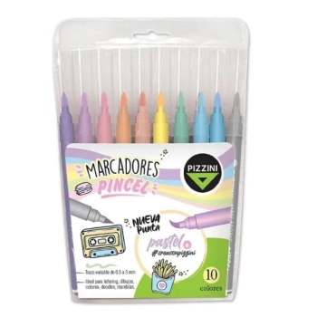 MARCADOR PIZZINI PUNTA PINCEL X 10 PASTE