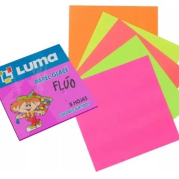 Papel Glace Luma Fluorescente X 5