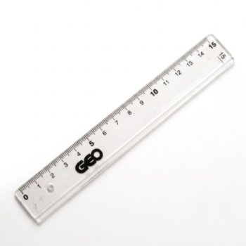 Regla Geo 15 Cm Cristal