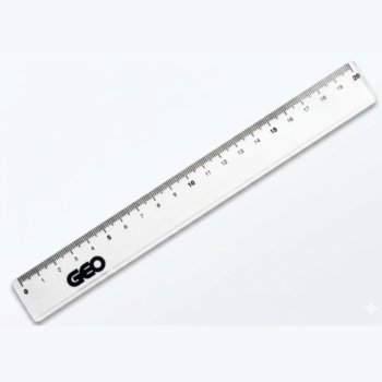 Regla Geo 20 Cm Cristal